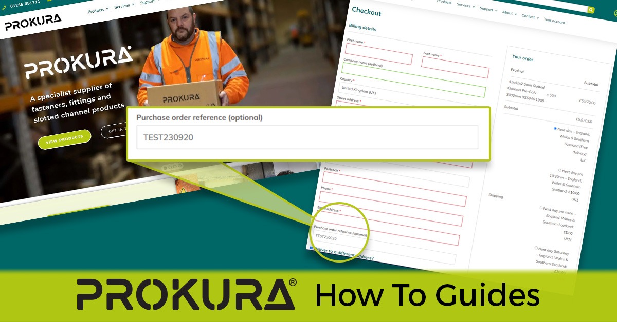 Your Order Reference How to add a purchase order (PO) reference to a website order - Prokura ...
